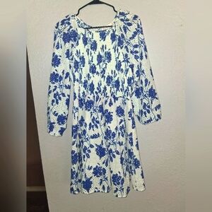 Rachel Parcell Eyelet Floral Mini 100% Cotton Puff Sleeve Dress M